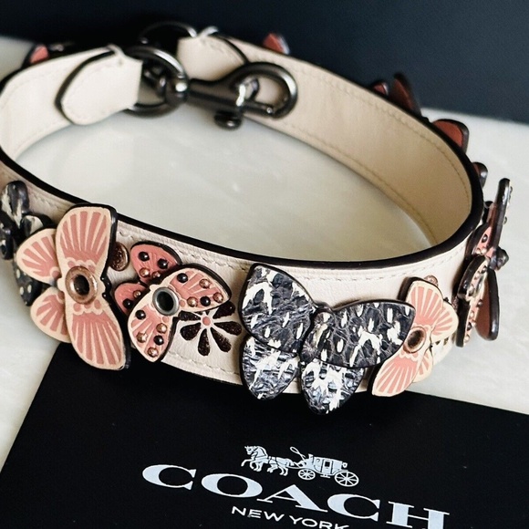 Extremely Rare Coach Butterfly Appliqué Novelty Shoulder Strap Leather and snake - Picture 2 of 8